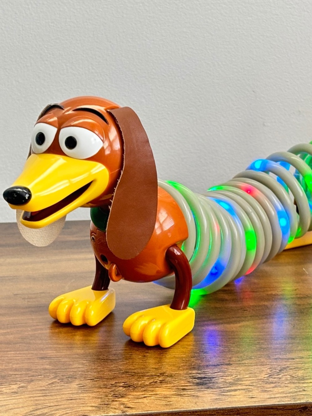 Disney Parks Light Up Slinky Dog Toy Story Flashing Colored Coils LED Toy WORKS